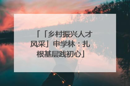 「乡村振兴人才风采」申学林：扎根基层践初心