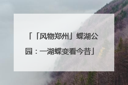 「风物郑州」蝶湖公园：一湖蝶变看今昔