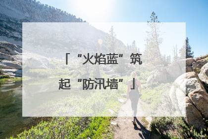 “火焰蓝”筑起“防汛墙”