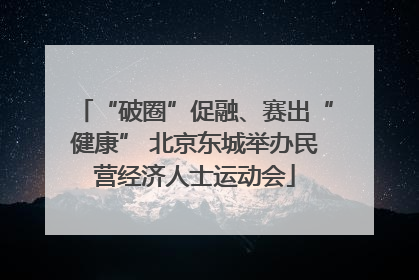 “破圈”促融、赛出“健康” 北京东城举办民营经济人士运动会