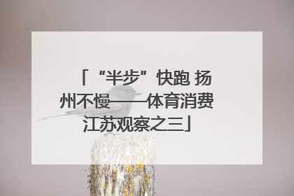 “半步”快跑 扬州不慢——体育消费江苏观察之三