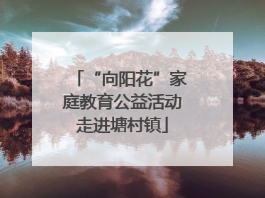“向阳花”家庭教育公益活动走进塘村镇