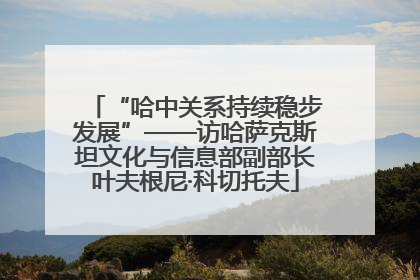 “哈中关系持续稳步发展”——访哈萨克斯坦文化与信息部副部长叶夫根尼·科切托夫
