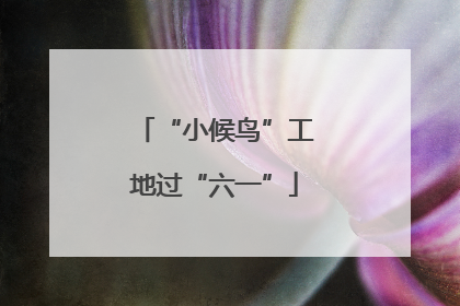 “小候鸟”工地过“六一”