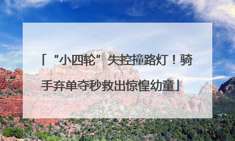 “小四轮”失控撞路灯！骑手弃单夺秒救出惊惶幼童