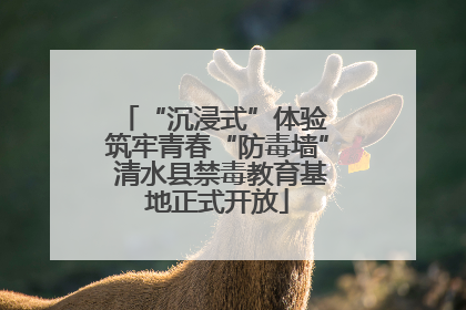 “沉浸式”体验 筑牢青春“防毒墙” 清水县禁毒教育基地正式开放