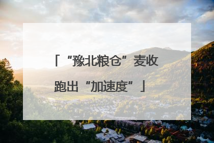 “豫北粮仓”麦收跑出“加速度”