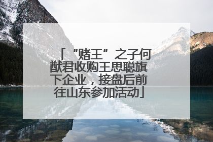 “赌王”之子何猷君收购王思聪旗下企业，接盘后前往山东参加活动