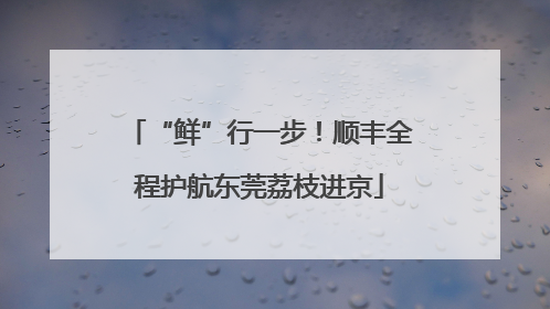 “鲜”行一步！顺丰全程护航东莞荔枝进京