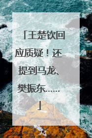 王楚钦回应质疑！还提到马龙、樊振东……