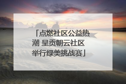 点燃社区公益热潮 呈贡朝云社区举行绿美挑战赛