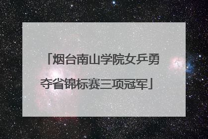烟台南山学院女乒勇夺省锦标赛三项冠军