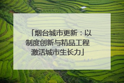 烟台城市更新：以制度创新与精品工程激活城市生长力