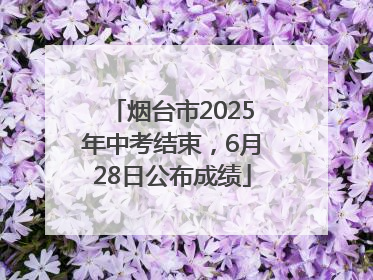 烟台市2025年中考结束，6月28日公布成绩