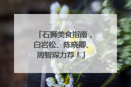 石狮美食指南，白岩松、陈晓卿、周智琛力荐！
