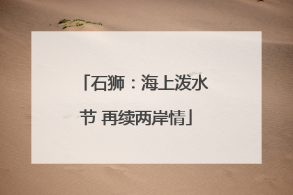 石狮：海上泼水节 再续两岸情
