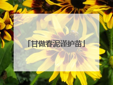 甘做春泥谨护苗
