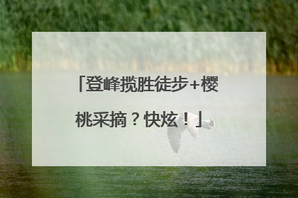 登峰揽胜徒步+樱桃采摘？快炫！