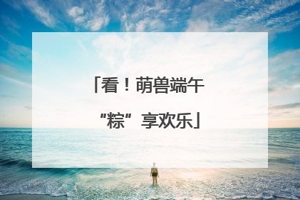 看！萌兽端午“粽”享欢乐