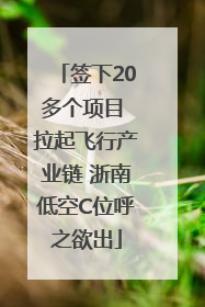 签下20多个项目 拉起飞行产业链 浙南低空C位呼之欲出