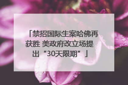 禁招国际生案哈佛再获胜 美政府改立场提出“30天限期”