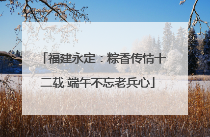 福建永定：粽香传情十二载 端午不忘老兵心
