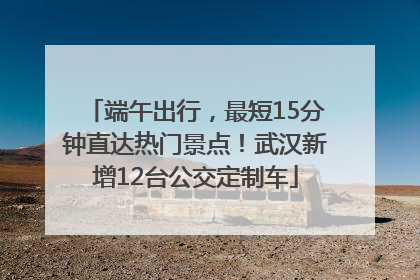 端午出行，最短15分钟直达热门景点！武汉新增12台公交定制车