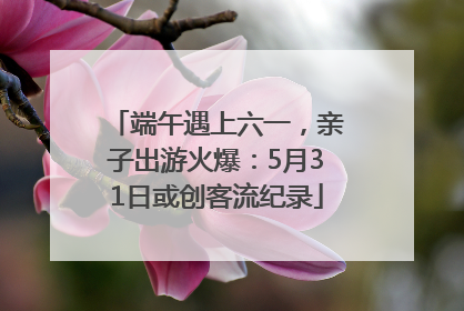 端午遇上六一，亲子出游火爆：5月31日或创客流纪录