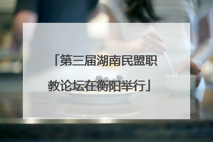 第三届湖南民盟职教论坛在衡阳举行