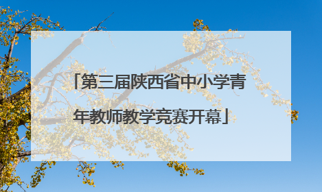 第三届陕西省中小学青年教师教学竞赛开幕