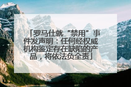 罗马仕就“禁用”事件发声明：任何经权威机构鉴定存在缺陷的产品，将依法负全责