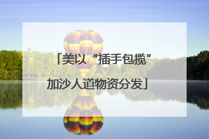 美以“插手包揽”加沙人道物资分发