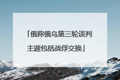 俄称俄乌第三轮谈判主题包括战俘交换