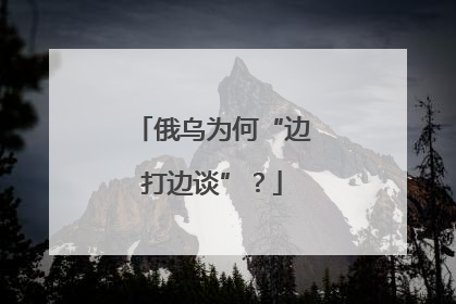 俄乌为何“边打边谈”？