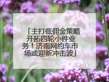 主打低佣金策略 开拓四轮小件业务！济南网约车市场或迎新冲击波