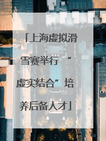 上海虚拟滑雪赛举行 “虚实结合”培养后备人才