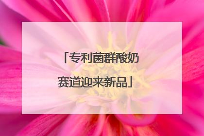 专利菌群酸奶赛道迎来新品