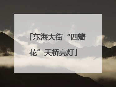 东海大街“四瓣花”天桥亮灯
