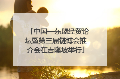 中国—东盟经贸论坛暨第三届链博会推介会在吉隆坡举行