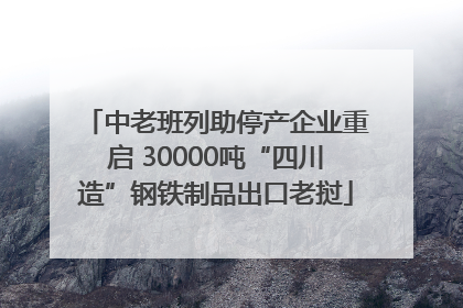 中老班列助停产企业重启 30000吨“四川造”钢铁制品出口老挝