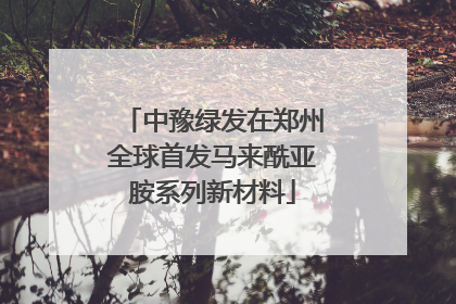 中豫绿发在郑州全球首发马来酰亚胺系列新材料