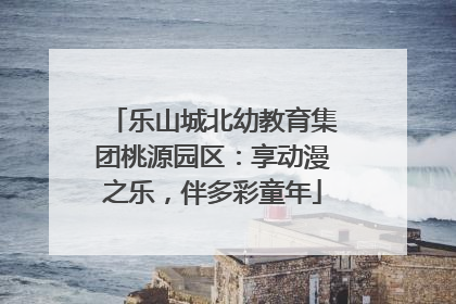 乐山城北幼教育集团桃源园区：享动漫之乐，伴多彩童年