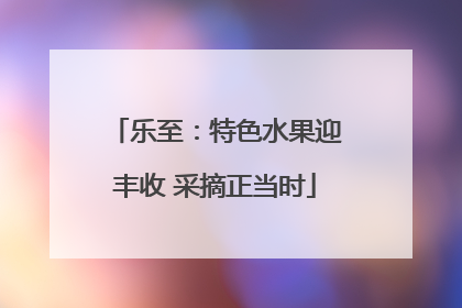 乐至：特色水果迎丰收 采摘正当时