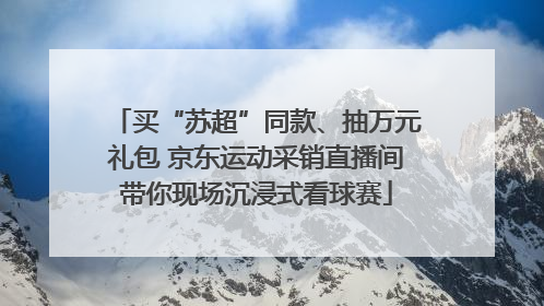 买“苏超”同款、抽万元礼包 京东运动采销直播间带你现场沉浸式看球赛