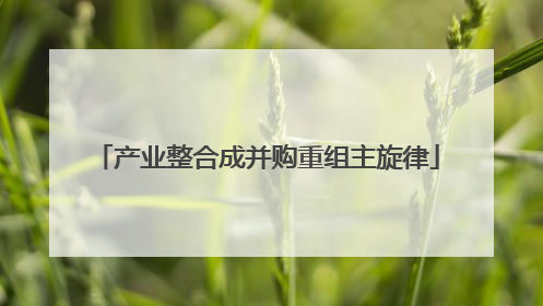产业整合成并购重组主旋律