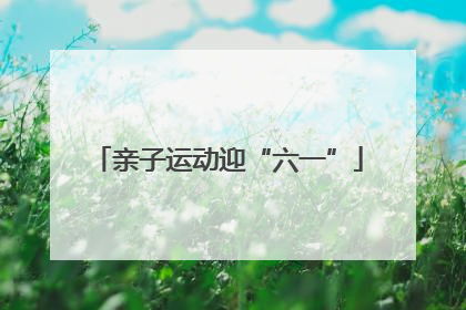 亲子运动迎“六一”