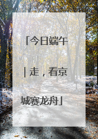 今日端午｜走，看京城赛龙舟