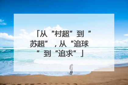 从“村超”到“苏超”，从“追球”到“追求”
