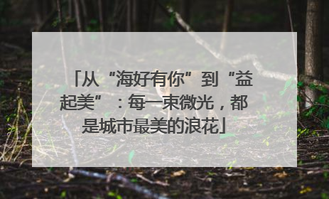 从“海好有你”到“益起美”：每一束微光，都是城市最美的浪花