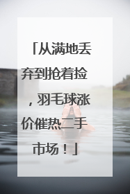 从满地丢弃到抢着捡，羽毛球涨价催热二手市场！